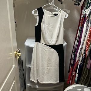 WHBM A-line Dress Colorblock Lined 3267E1